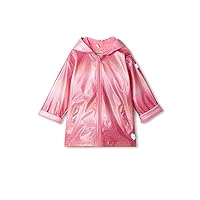 Hatley Girls' Summer Stripe Zip Up Rain Jacket (Toddler/Little Big Kid)
