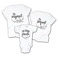 Original Sequel Finale, Third Baby Announcement, Kids Shirts Announcing Pregnancy, Oldest Middle Youngest