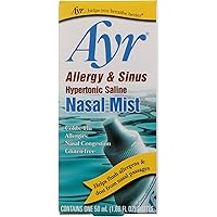 Ayr Allergy & Sinus Hypertonic Saline Nasal Mist, 1.69-Ounce Spray Bottles (Pack of 4)