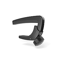 D'Addario Guitar Capo for Acoustic and Electric Guitar - NS Capo Lite - Adjustable Tension - Guitar Accessories - Works for 6 String and 12 String Guitars - Lite - Black