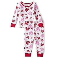The Children's Place Baby and Toddler Valentine's Day Snug Fit 100% Cotton Pajama
