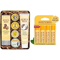 Burt's Bees Classics Valentines Day Gifts Set, 6 Products in Giftable Tin – Cuticle Cream & Lip Balm Valentines Day Gifts, Original Beeswax, Lip Moisturizer With Responsibly Source