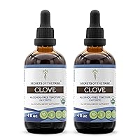 Secrets of the Tribe Clove Tincture Alcohol-Free Extract, High-Potency Herbal Drops, Tincture Made from USDA Organic Clove Ding Xiang, Syzygium Aromaticum Healthy Digestion 2x4 oz