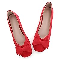 Dear Time Women's Flats Shoes Bowknot Dressy Ballets Loafers Wedding Business Casual Walking Shoes