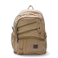 Canvas Standard Traveling Backpack - Khaki