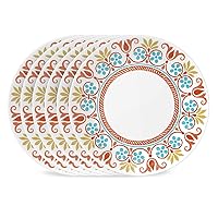 Corelle Global Collection Vitrelle Dinner Plates Set, Triple Layer Recycled Glass, Lightweight Eco-Friendly 10-1/4-In Plates Set, Terracotta Dreams, 6 PIECE