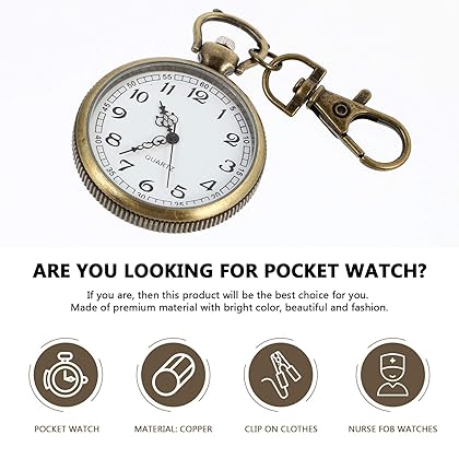 Scicalife Quartz Pocket Watch Portable Nurse Pocket Watch Decorative Hanging Watch