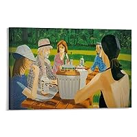 WUDILE Alex Katz, Famous American Artist, Simple Style Character Art Poster (1) Canvas Poster Wall Art Decor Print Picture Paintings for Living Room Bedroom Decoration Frame-style 24x16inch(60x40cm)