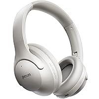 Picun Active Noise Cancelling Headphones with ENC, 100 Hours Playing Time Wireless Bluetooth Headphones Over Ear Headphone for Travel, Home, Office (Grey)