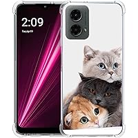 Case for Motorola Moto G 5G 2024,Lying Cute Cats Drop Protection Shockproof Case TPU Full Body Protective Scratch-Resistant Cover for Motorola Moto G 5G 2024/Moto G 5G 3rd Gen