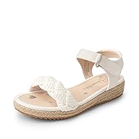 DREAM PAIRS Girls Sandals Espadrille Flatform Platform Wedge Open Toe Summer Shoes for Little Kid/Big