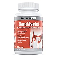 CandAssist Intestinal Flora Balance - Caprylic Acid, Berberine - Delayed Release Capsules - Vegetarian & Non-GMO - 30 Day Supply
