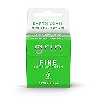 Fine Floss Box, Fine Dental Floss, 55 Yards (50.3m), Minty Flavor, Recyclable Packaging, 165 Feet of Strong Fine Dental Floss, No More Plastic Container, No Shredding or Breaking