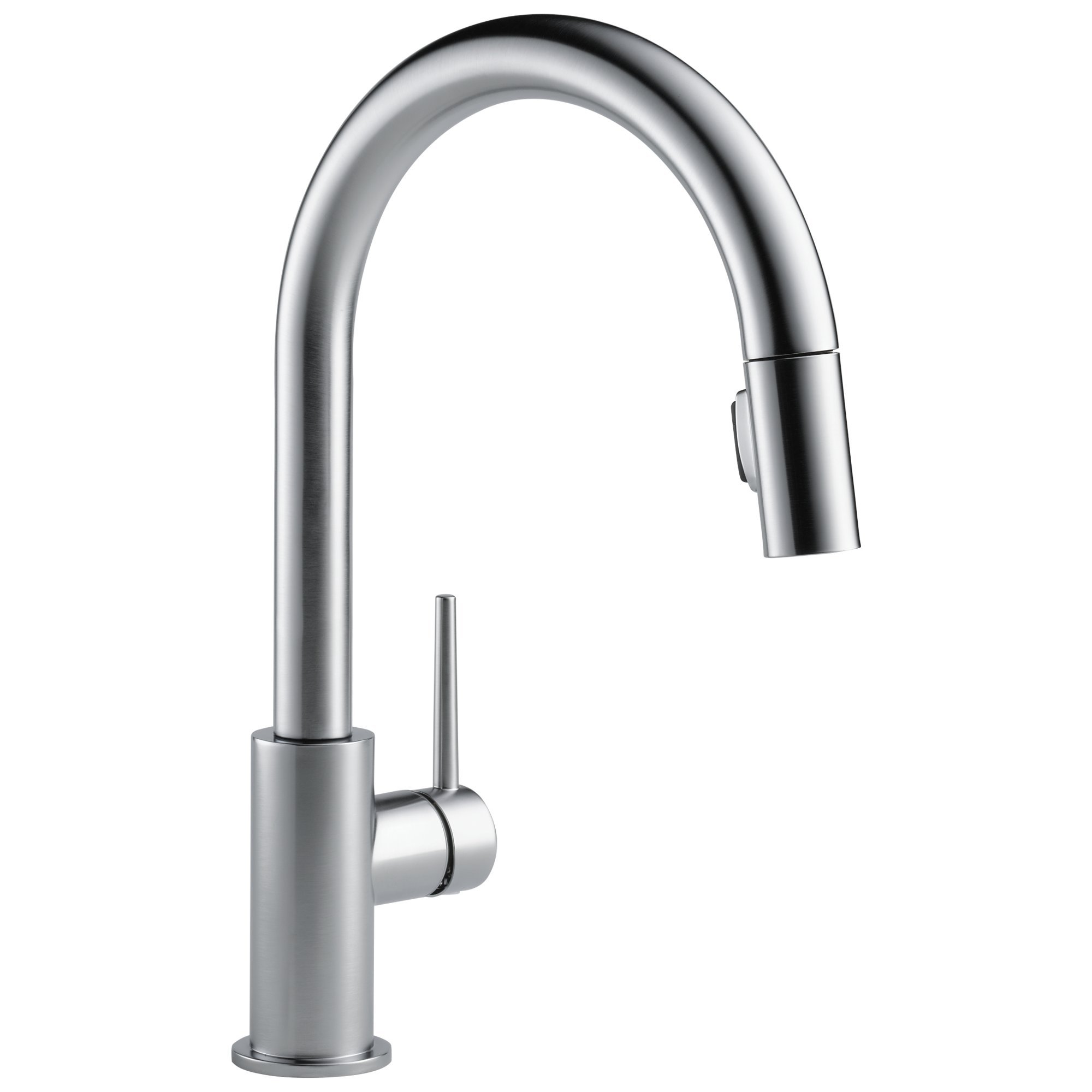Delta Faucet Trinsic Brushed Nickel Kitchen Faucet, Kitchen Faucets with Pull Down Sprayer, Kitchen Sink Faucet, Faucet for Kitchen Sink with Magnetic Docking Spray Head, Arctic Stainless 9159-AR-DST