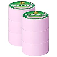 Duck Brand Duck Color Duct Tape, 6-Roll, Baby Pink (240976_C)
