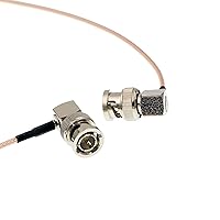 RG179 HD-SDI Cable Right Angle BNC Male to Male 75ohm MegaFlex for Blackmagic HyperDeck Shuttle and BMCC BMPC Hyperdeck Cameras 24''