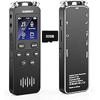 Digital Voice Recorder Upgraded 48GB 1536KBPS 3343Hours Recording Capacity 32H Battery Time Voice Activated Recorder with Noise Reduction Audio Recorder with Playback for Meeting Lecture