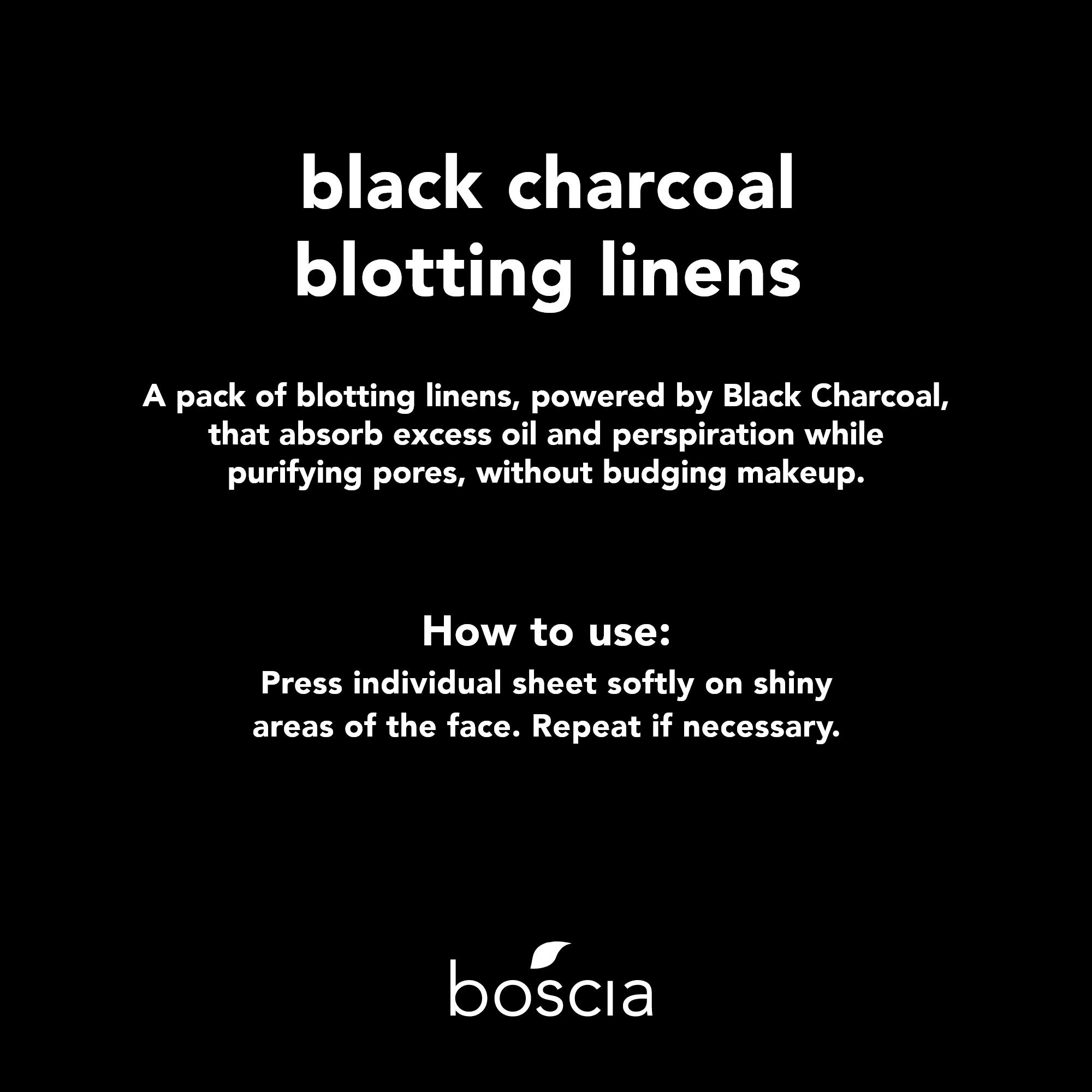 boscia - Blotting Linens - Clear Complexion, Black Charcoal, & Green Tea Blotting Linens Variety Pack