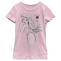Disney Girl's Ariel and Flounder T-Shirt