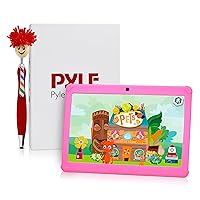 Pyle 10.1-Inch Android Tablet w/ 1080p HD Display, Dual Camera, WiFi Compatibility, Quad-Core Processor,10.1” Kids Tablet w/Stylus Pen 1GB RAM, 8GB Storage, Kid-Proof Cover (Pink)