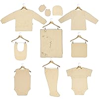 Unisex Baby Layette Giftset Organic Cotton Clothing Set 10-Piece Baby Girls or Boys | 0-3 Month Baby Must Haves