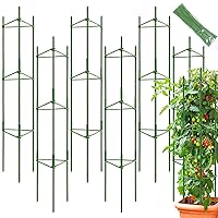 Legigo 6-Pack Tomato Cage for Garden Plant Support- Up to 48inch Garden Stakes Tomato Cage, Tomato Trellis for Potted Plants, Tomato Cages Plant Stakes for Climbing Vegetables Plants Flowers