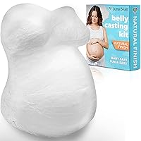 Luna Bean Belly Casting Kit Pregnancy, Easy Belly Cast with Natural Finish – Gift for Expecting Mom, Baby Nursery Décor, Mothers Day Keepsake, Mom to Be Gift, Pregnant Mom Gifts