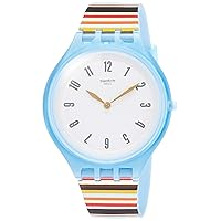 Swatch Women's Analogue Quartz Watch with Silicone Strap SVUL100