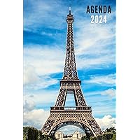 Agenda 2024: Paris - Semainier et Mensuel de Janvier à Décembre 2024 | 12 Mois | Idéal pour Les Étudiants, Professionnels et Particuliers | Calendrier, Liste de Contacts, Notes (French Edition)