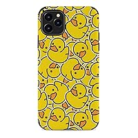 Yellow Rubber Ducky Pattern iPhone Case Cover Compatible with iPhone 7/iPhone XR/iPhone Xs Max/iPhone 11/iPhone 11Pro/iPhone 11Pro Max Cute