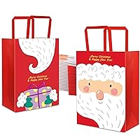 Airpark 12 Pack Christmas Gift Bags, Xmas Kraft Paper Bags with Handles Christmas Goody Bags for Holiday Party Favor (10.63x7.99x4.33'')