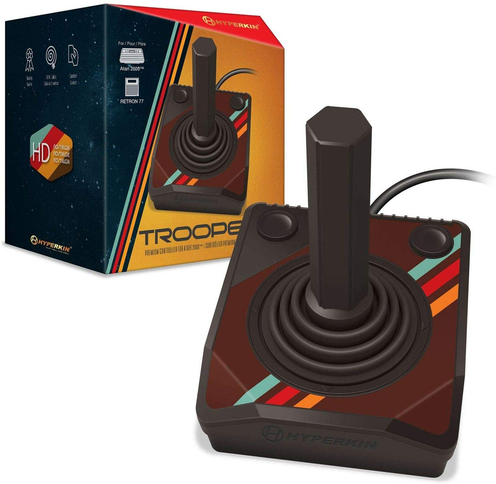 Hyperkin Retron 77 Atari 2600 HD Gaming Console with 2x Atari 2600 Premium Controllers + 2x Gamepad w/ Paddle Dial Controllers Bundle