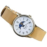 Raketa Quartz Mens Watch Bracelet Stainless Steel Watch Condition Gift Idea (Milk Chocolate Strap)