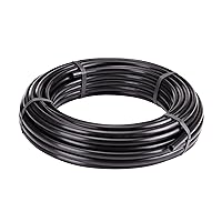 052010P 1/2 in. Drip Irrigation Supply Tubing, 100 ft., for Emitters, Irrigation Parts, and Drip Systems,Black Polythyrene