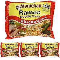 Maruchan, Ramen Noodle Soup, Chicken Flavor, 3 oz (Pack of 4)