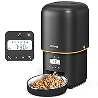 Automatic Cat Feeders - 16cup/136oz Cat Food Dispenser Easy to Use, Timed Automatic Pet Feeder with Over 180-day Battery Life, 1-6 Meals Dry Food Programmable Portion Control Also for Dogs