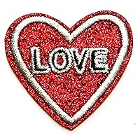 Nipitshop Patches Love Patch Red Heart Valentines Day Cartoon Kid Embroidery Patches Sew On Patches Flower Applique for Clothes Jackets T-Shirt Jeans Skirt Vests Scarf Hat Backpacks