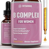B Complex Vitamins for Women | Helps to Improve Brain Function, Digestion, Energy, & More | B Vitamins Complex for Women | Vitamin B Complex | B Complex Vitamins | B12 Complex | 1 fl oz