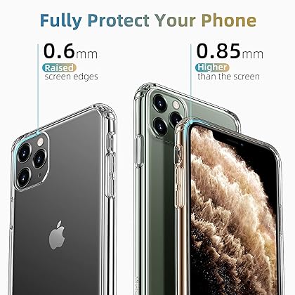 Mkeke Compatible with iPhone 11 Pro Max Case, Clear iPhone 11 Pro Max Cover Shock Absorption Phone Cases 6.5 inch