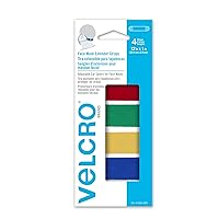 VELCRO Brand Face Mask Extender Straps 4pk Multi-Color, 12” x 1” Comfortable and Adjustable Ear Savers, VEL-30086-USA