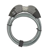 Yale YCC1/10/185/1 - Standard Combination Cable Bike Lock 1800mm - Steel Ball Click Gear System - Lightweight