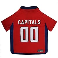 Pets First NHL Washington Capitals Jersey for Dogs & Cats, X-Large. - Let Your Pet Be A Real NHL Fan!