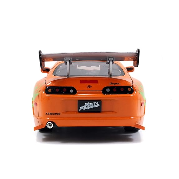 Jada Toys Fast & Furious 1:24 Brian's Toyota Supra Die-cast Car, toys for  kids and adults, Orange (97168)
