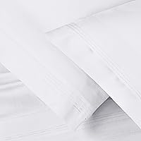 SUPERIOR Egyptian Cotton King Pillowcases, 650 Thread Count, 2-Pieces, White
