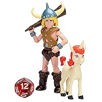 Dungeons & Dragons Cartoon Classics 6-Inch-Scale Bobby & Uni 2-Pack Action Figures, D&D 80s Cartoon, Includes d12 from Exclusive D&D Dice Set