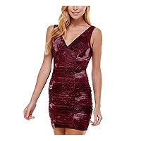Womens Juniors Mesh Printed Cocktail and Party Dress