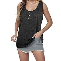 Womens Tank Tops Summer Tshirt Sleeveless Deep V-Neck 2024 Casual Loose Fit Racerback Camis Tunic Blouses