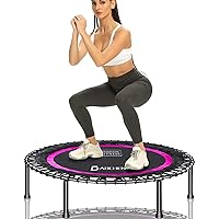 DARCHEN 450 lbs Mini Trampoline for Adults, Indoor Small Rebounder Exercise Trampoline for Workout Fitness for Quiet and Safely Cushioned Bounce, [40 Inch]