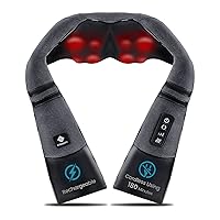 Cordless Neck Massager for Pain Relief Deep Tissue, Shiatsu Back Massager with Heat, Wireless Portable Electric Shoulder Massager, Neck Massage, Gift for Men, Women, Moms, and Dads