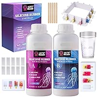Silicone Mold Making Kit, 43oz Liquid Platinum Cured Silicone Rubber w/Mold Housing, Mixing Cups, Fast Cure Mold Making Silicone for Casting Resin Molds & Silicone Molds